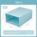 Rebrilliant Shoe Storage Box Plastic in Blue | 5.55 H x 9.13 W x 12.99 D in | Wayfair 2BB3B70D75D245D38855FD99499C3B5A