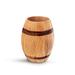 Gracie Oaks Louie-George Decorative Wine Barrel Shaped Wooden Pen Holder Wood in Brown | 3.5 H x 3 W x 3 D in | Wayfair