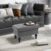 Lark Manor™ Abaza 25" Storage Ottoman w/ Removable Lid, Button-Tufted Fabric Bench For Footrest & Seat w/ Wood Legs | Wayfair