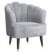 Accent Chair - Everly Quinn Modern Velvet Accent Chair In Mustard Velvet in Gray | 34.25 H x 29 W x 29.75 D in | Wayfair