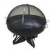 Darby Home Co 30 Round Fire Pit w/ Black Swan Base, CS Dome Screen & Grate Steel in Black/Brown/Gray | 35 H x 30 W x 30 D in | Wayfair