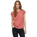 Minus Leti T-Shirt Damen Größe XL | Rotes Tshirt Damen | Basic Tshirt Damen Baumwolle Kurzarm Mit Rundem Halsausschnitt | Shirt Damen Elegant Mit Kurzen Ärmeln | Frühling Bluse Damen