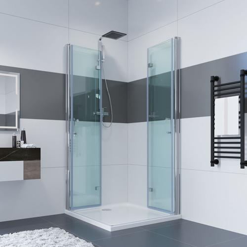 Duschkabine Eckeinstieg Dusche 180° Falttür Duschwand Duschabtrennung 6mm esg Glas Duschtür für