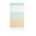 Aquamarine Blue Beach Towel - Striped Authentic 100% Turkish Cotton Beach & Bath Towels - Citizens of the Beach Collection