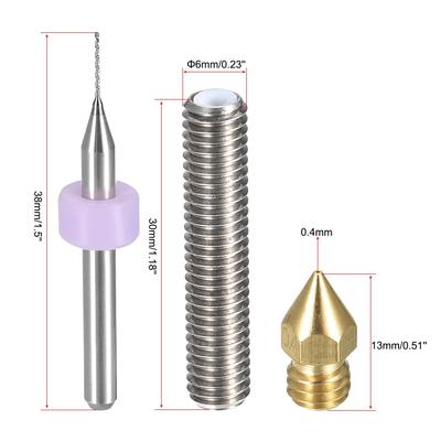 M6 Throat Tube, Extruder Nozzle, for for 3D Printer 1.75mm Filament