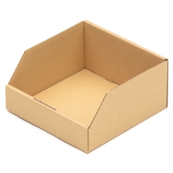 KK Verpackungen 25 Regalkartons 200 x 200 x 100 mm Sortierboxen Lagerboxen Aufbewahrung Wellpappe Image