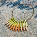 Anthropologie Jewelry | Anthropologie Green And Orange Bead Statement Necklace | Color: Gold/Green | Size: Os
