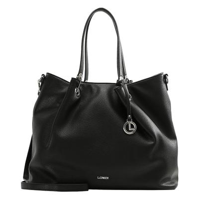 L.CREDI Schultertasche 40 cm schwarz Schwarz Damen