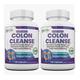 2X Colon Cleanse All-Natural Weight Loss Formula, for Gentle Detox and Healthy Weight Loss with Added Probiotic 100 Capsules 1.5m Lactobacillus Acidophilus