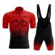 Men's Cycling Jersey Suit Bike Jersey Cycling Sets Men Cycling Suits Bike Jerseys Short-Sleeve Tops Padded Bib Shorts Summer Breathable (Red C,L)