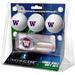 Washington Huskies 3-Ball Golf Ball Gift Set with Kool Divot Tool