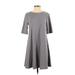 Old Navy Casual Dress - A-Line: Gray Solid Dresses - Women's Size Small