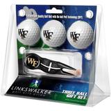 Wake Forest Demon Deacons 3-Pack Golf Ball Gift Set with Black Crosshair Divot Tool