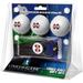 Mississippi State Bulldogs 3-Pack Golf Ball Gift Set with Black Hat Trick Divot Tool