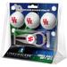 Houston Cougars 3-Pack Golf Ball Gift Set with Hat Trick Divot Tool