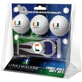 Miami Hurricanes 3-Pack Golf Ball Gift Set with Hat Trick Divot Tool