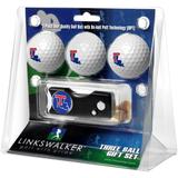 Louisiana Tech Bulldogs 3-Pack Golf Ball Gift Set with Spring Action Divot Tool