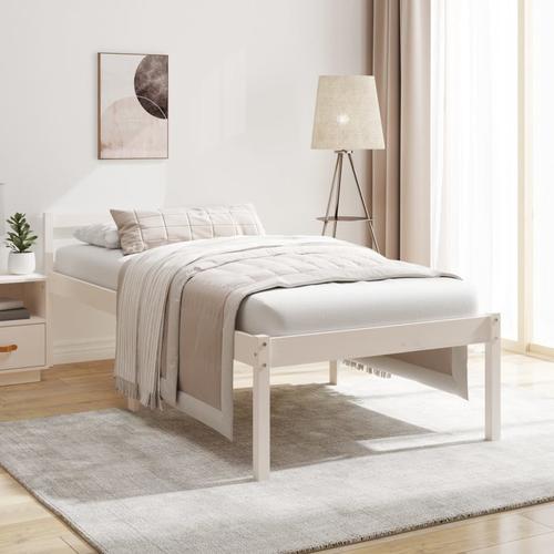 vidaXL Seniorenbett Weiß 100×200 cm Massivholz Kiefer