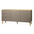 Buffet bas design style scandinave 162cm taupe