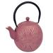 Creative Home 34 oz Cast Iron Tea Pot, New Gold and Purple Color,