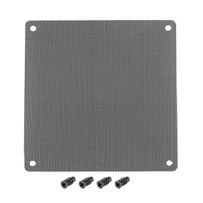 3 Pcs Black PC Fan Dust Screen Plastic Dustproof Computer Case Mesh 140x140mm - 140mmX140mm