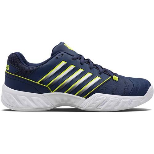 K-SWISS TENNIS Herren Tennisindoorschuhe Herren Tennisschuhe Bigshot Light 4 Carpet, Größe 43 in Blau/Weiß/Neongrün