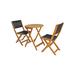 Red Barrel Studio® Vanelly 3-Piece Foldable Wood Bistro Set Wood in Brown | Outdoor Furniture | Wayfair 653ECC3600AA45F3B7F01B59491526BA