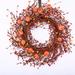 The Holiday Aisle® 24" Pumpkin Berry Floral Wreath Wood/Twig in Red/Orange | 24 H x 24 W x 6 D in | Wayfair 1DD03A2823CF42A58EC10E5E10AC641D