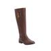Wide Width Women's The Azalia Wide Calf Boot by Comfortview in Brown (Size 9 W)