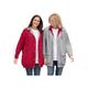 Plus Size Women's Fleece Nylon Reversible Jacket by Woman Within in Classic Red Heather Grey (Size 7X) Rain Jacket