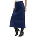 Plus Size Women's Invisible Stretch® All Day Cargo Skirt by Denim 24/7 in Indigo Wash (Size 38 W)