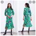 Anthropologie Dresses | Anthro Maeve Jessamine Mock Neck Blue Green Dress/ Nwt/ Med/ | Color: Blue/Green | Size: M