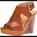 Michael Kors Shoes | Michael Kors Women's Brown Josephine Leather Wedge Sandal | Color: Brown | Size: 9m