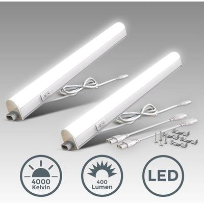 B.k.licht - Unterbauleuchte 2er Set - 4W, 400lm, led, Stecker, erweiterbar, neutralweiß, weiß Image