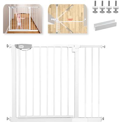 Türschutzgitter Ohne Bohren Treppenschutzgitter für Kinder 95-105cm breit, Auto-Close Baby Image