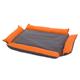 Outdoor Dog Bed 2-in-1 Grey & Orange 110x80x15cm