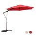 Clihome 10FT Round 360-Degree Rotation Offset Umbrella with Cross Base
