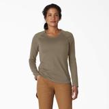 Dickies Women's Cooling Long Sleeve Pocket T-Shirt - Military Green Heather Size M (SLF400)