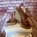 Michael Kors Shoes | Michael Kors Tan Premium Wedge Sandals. Gently Worn. Suze 8 | Color: Tan | Size: 8