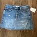 Free People Skirts | Free People High Waist Denim Mini Skirt | Color: Blue | Size: 27