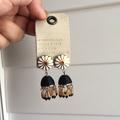 Anthropologie Jewelry | New Anthropologie Earrings | Color: Black/Red | Size: See Description And Pics