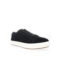 Wide Width Men's Propet Kenji Men'S Suede Sneakers by Propet in Black (Size 8 W)