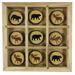 De Leon Collections Bear & Moose Tic Tac Toe Board Set Wood in Brown | 0.75 H x 9 W x 9 D in | Wayfair 15526