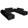 Flash Furniture Hercules 7 PC LeatherSoft Modular Reception Configuration w/Taut Back &Seat Faux Leather | Wayfair ZB-803-660-SET-BK-GG