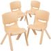 Flash Furniture Goddard Plastic Stack School Chair Plastic in Brown | 20 H x 12.5 W x 14 D in | Wayfair 4-YU-YCX4-003-NAT-GG