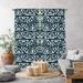 Lilijan Home & Curtain Ethnic Tribal Pattern Polyester in Green/Blue | 95 H x 52 W in | Wayfair Llj-072-0029-2PC-7-INDBLUE-5295