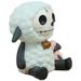 Trinx Dayahna Furry Bones Woolee the Sheep w/ Friend Skeleton Figurine Resin in Black/White | 2.5 H x 2 W x 2 D in | Wayfair