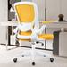 Inbox Zero Home Office Ergonomic Mesh Task Chair Upholstered/Mesh in Yellow | 39.3 H x 26.8 W x 26.8 D in | Wayfair