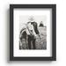 Foundry Select A Cowgirl Her Horse By Brett Gramse Recessed Framed Art Print Maple Frame, 24" X 36" Paper, in Black/White | 10 H x 8 W in | Wayfair