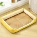 Tucker Murphy Pet™ Dog Kennel Summer Cool Den Teddy Summer Dog Kennel Mat Mat Cat Bed Dog Bed Cat Kennel Cotton in Yellow/Brown | 27.56 D in | Wayfair